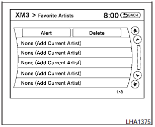  Menu (XM, if