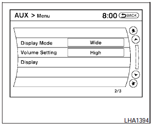  AUX settings