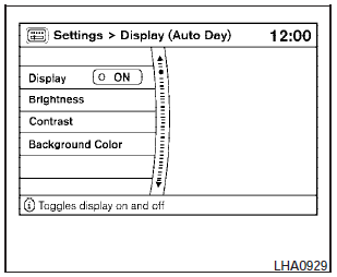  Display settings