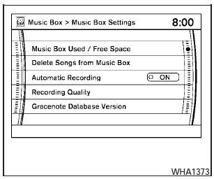  Music Box settings