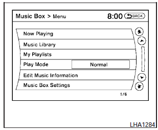  Music Box menu