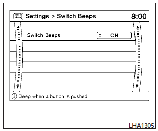  Switch beeps settings