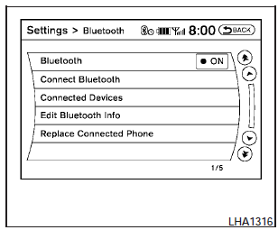 2. Select the Connect Bluetooth key.