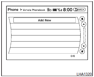 This vehicle has two phonebooks available for your use. Depending on your phone,