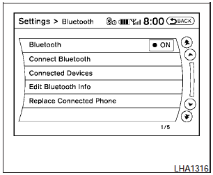 To set up the Bluetooth Hands-Free Phone System to your preferred settings, press