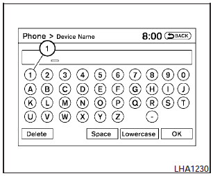  Inputting characters: