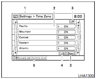 Vehicle functions are viewed on the center display screen in menus. Whenever