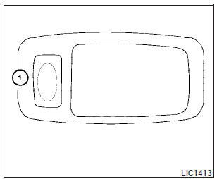 To turn on the rear lights, press and release the switch (1) .