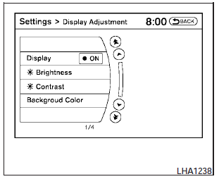  Display settings