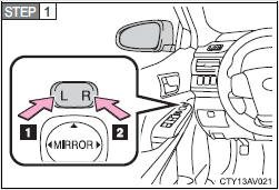 To select a mirror to adjust,