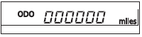 Displays the total distance the vehicle