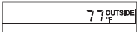 Displays the outside air temperature.