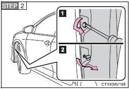 Remove the fender liner clip.