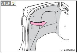 Partly remove the luggage trim