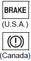 Brake system warning light (warning buzzer)*