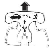 To open the trunk lid from inside the trunk, pull the yellow handle as indicated