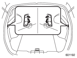 A shopping bag hook is attached to each side of the cargo area.