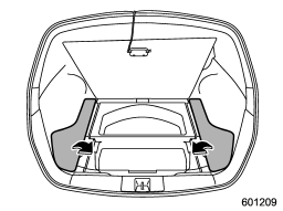 3. Remove the left and right parts of the cargo floor lid.