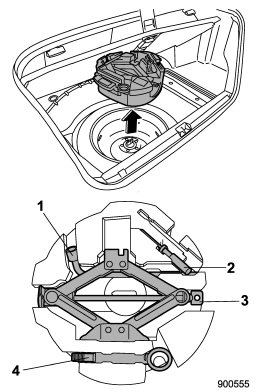 1) Wheel nut wrench