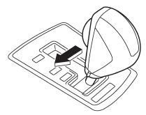 With the vehicle either moving or stationary, move the select lever from the