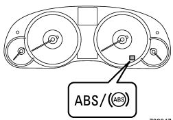 The ABS warning light illuminates when the ignition switch is turned to the “ON”