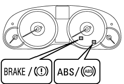 If a malfunction occurs in the EBD system, the system stops working and the brake