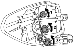 1) Tail and rear side marker light