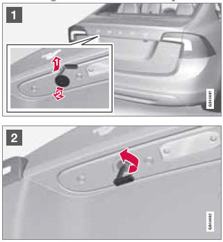 If the remote key is not functioning properly, the trunk can be unlocked with