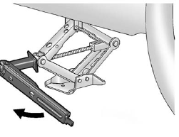 6. Turn the jack handle clockwise