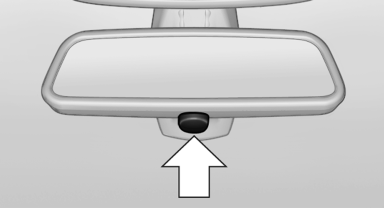 Indicator lamp on the interior rearview