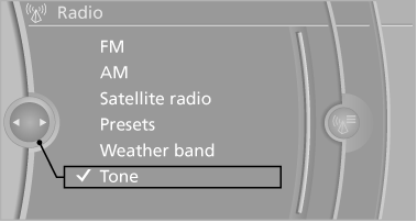 3. Select the desired tone settings.