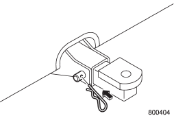 3. Insert the safety pin onto the hitch pin securely.